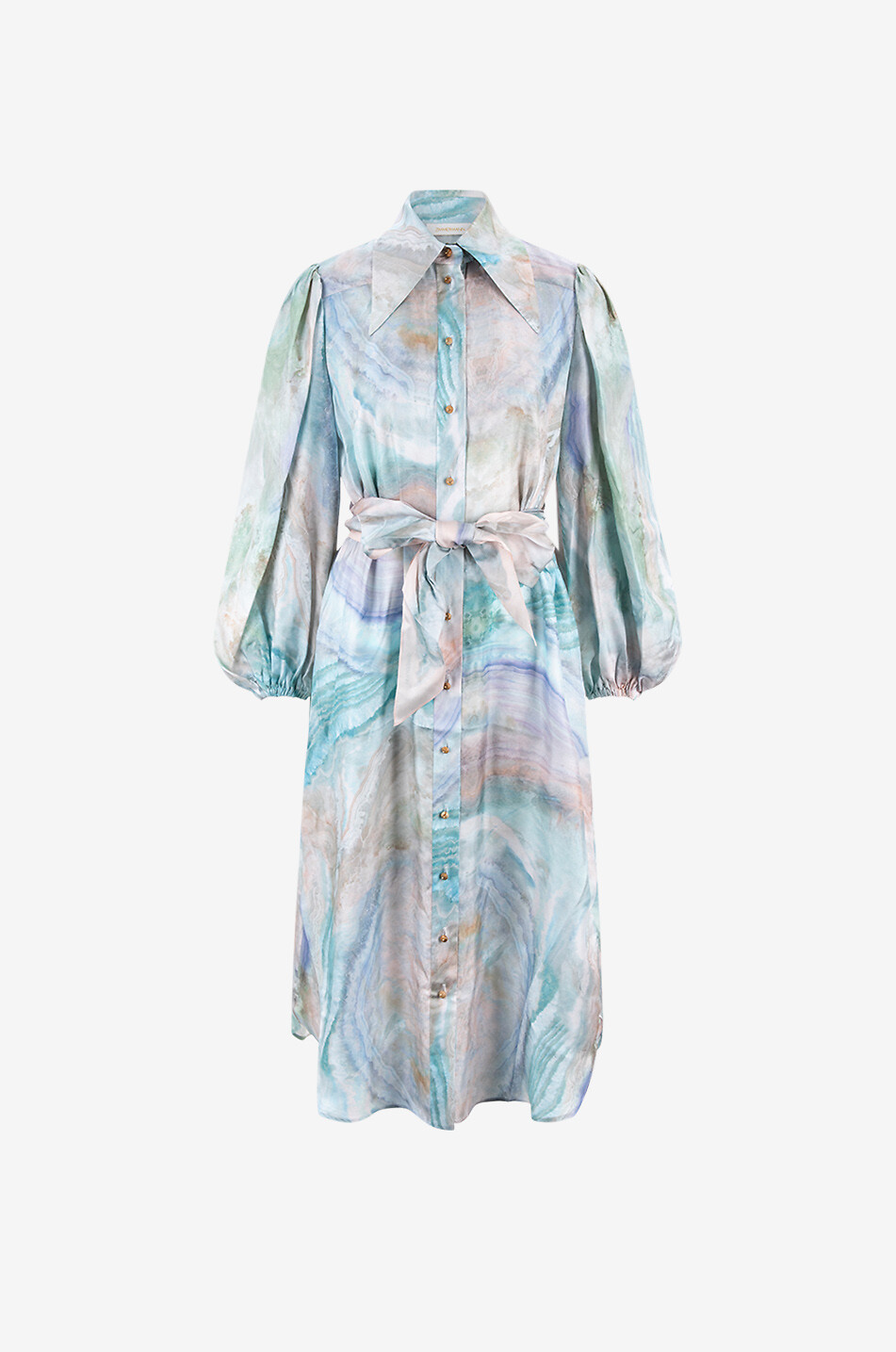 Robe chemise midi en soie tie-and-dye Illuminate Tunic