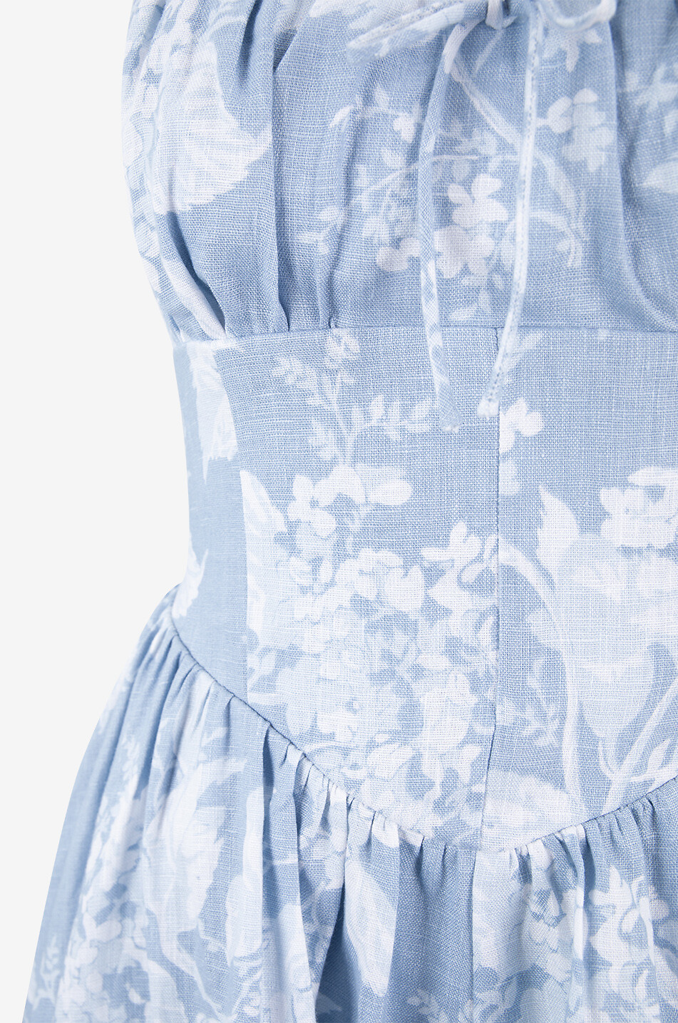 REFORMATION Balia floral linen midi sundress Women LIGHT BLUE 6