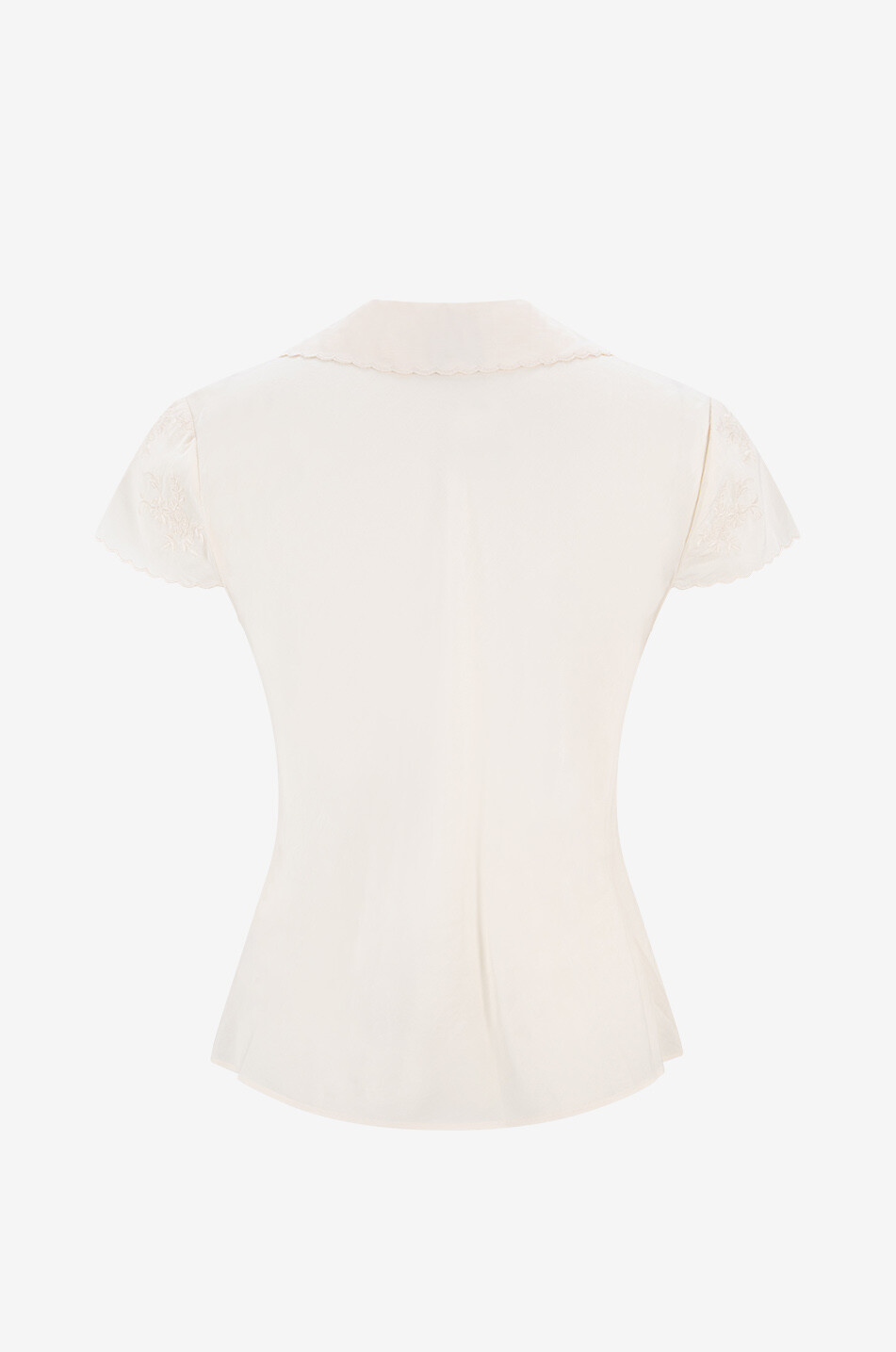 REFORMATION Simonette embroidered voile short-sleeved top Women EGGSHELL 2