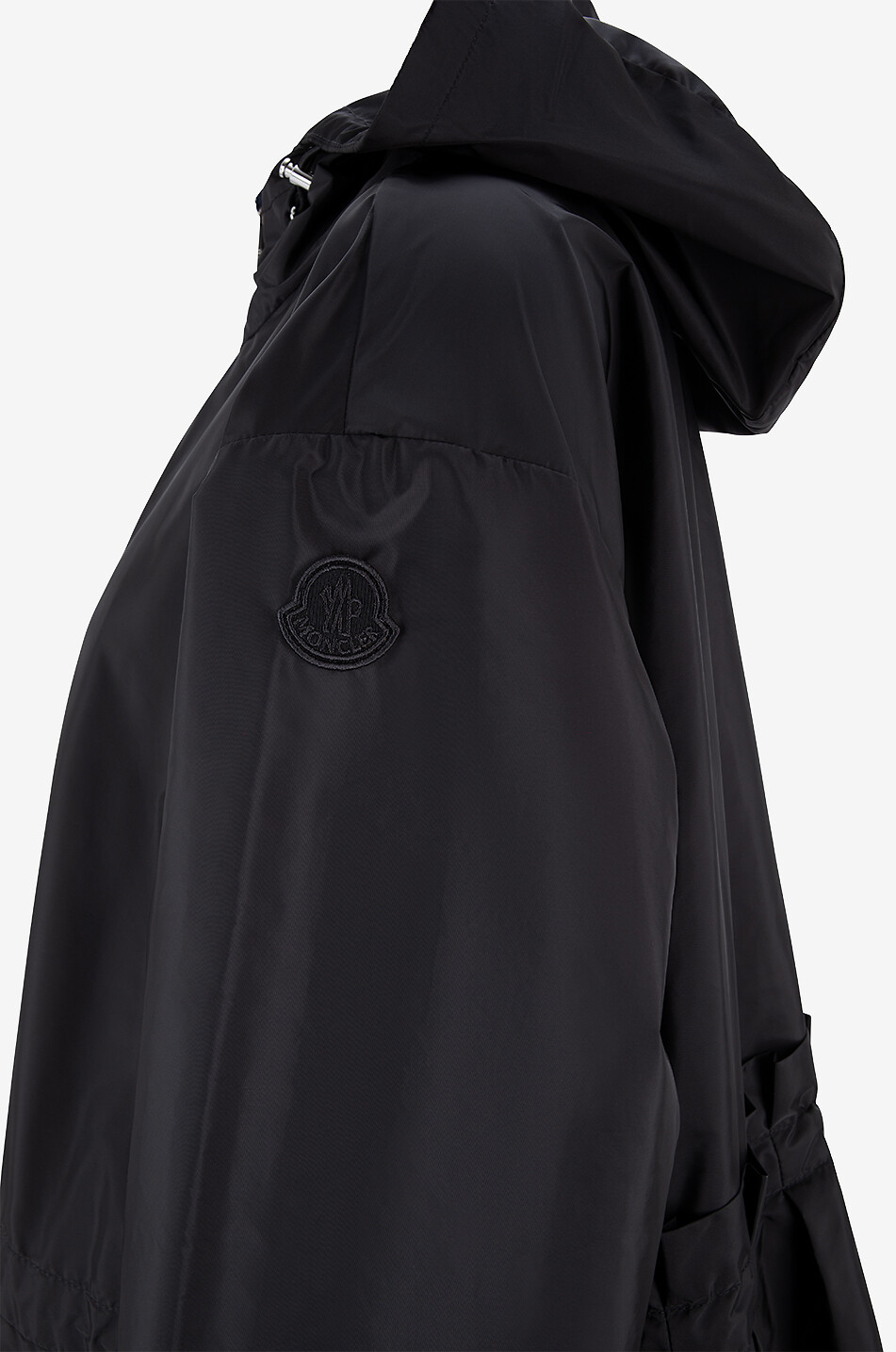 MONCLER Wete long hooded wind jacket Women BLACK 3