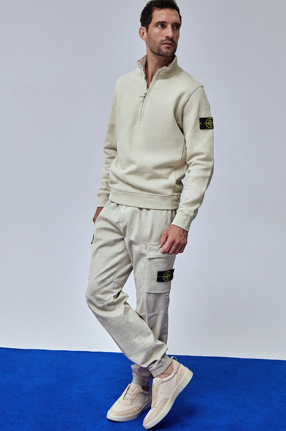 AURELIEN Slip-on-Sneakers aus Wild- und Glattleder Leisure Herren Hellbeige 4