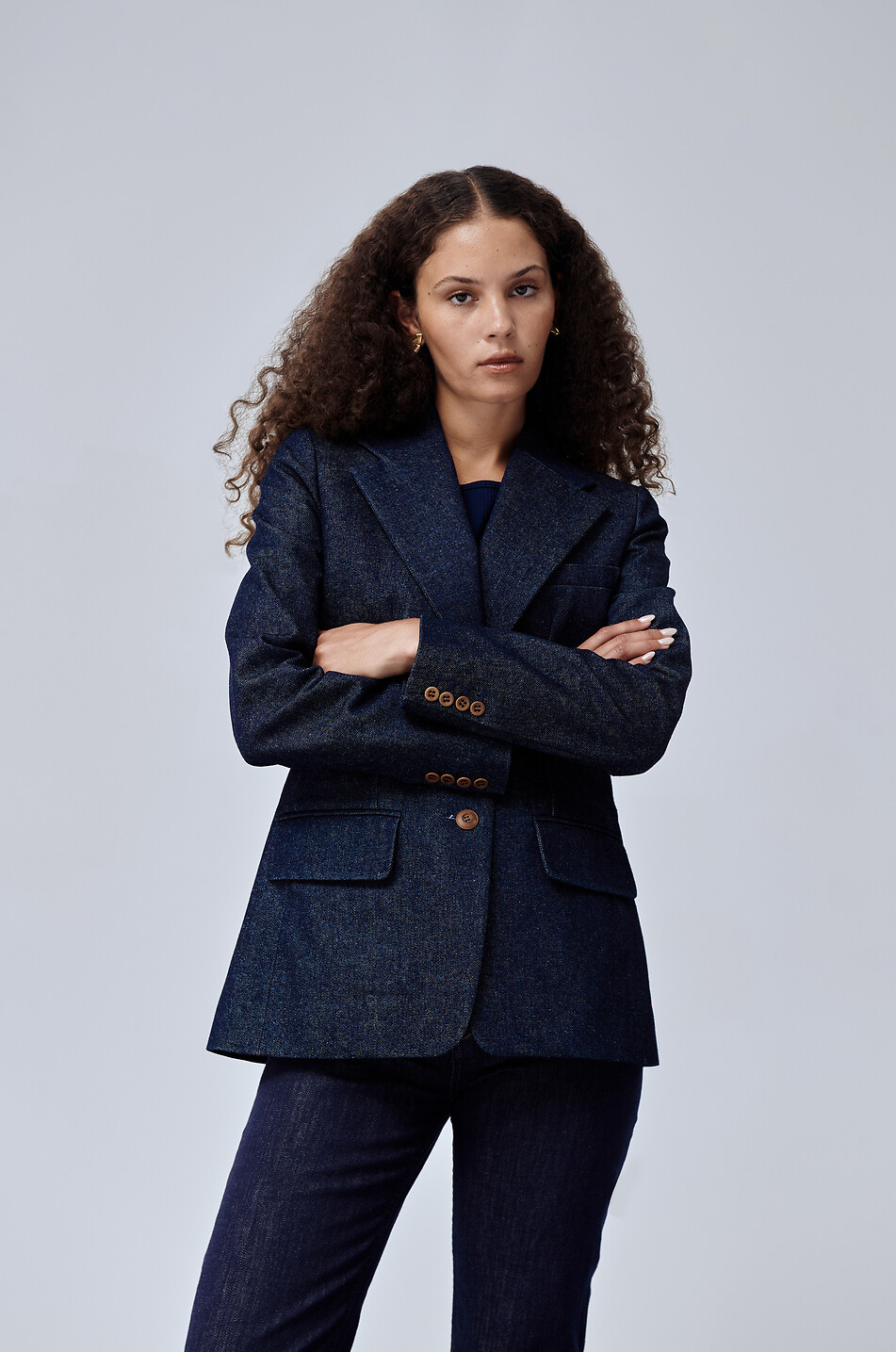 CHLOE Denim-Blazer Pico Waterless Iconic Navy Damen BLAU 3