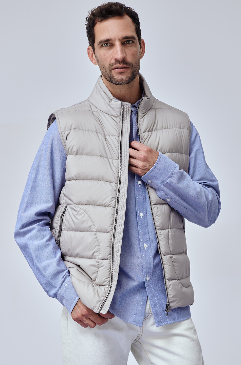 HERNO Daunengefüllte Steppweste Il Gilet Herren GRAU 3