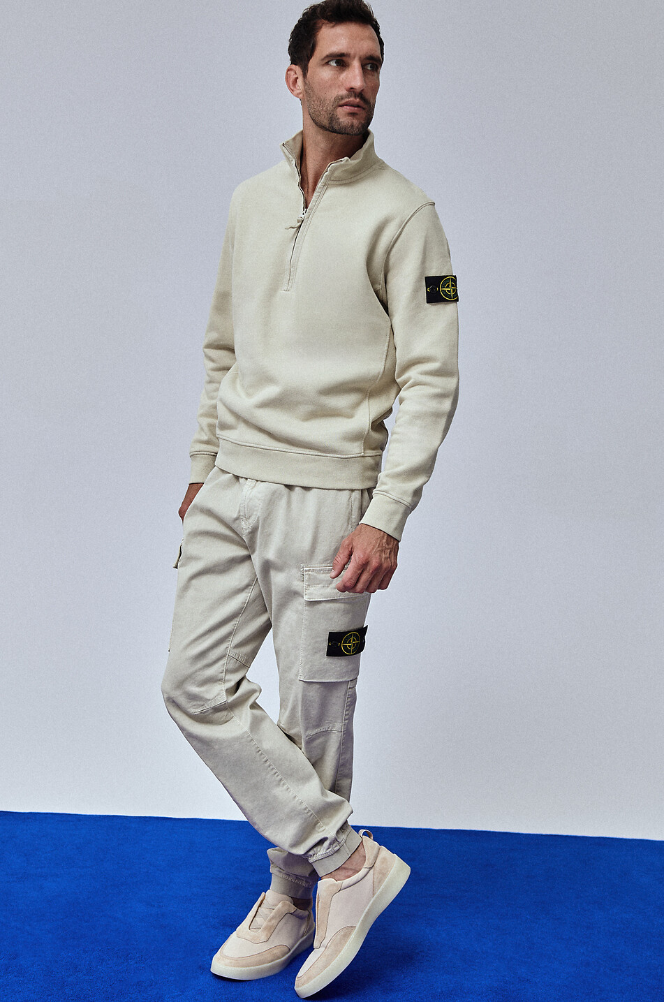 STONE ISLAND Baumwoll-Cargohose im Keilschnitt 5313L1 Herren CREMEFARBEN 4
