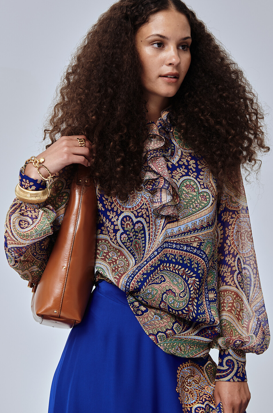 ETRO ETRO x BONGÉNIE Paisley printed silk crepe maxi skirt Women MULTI COLOURED 3