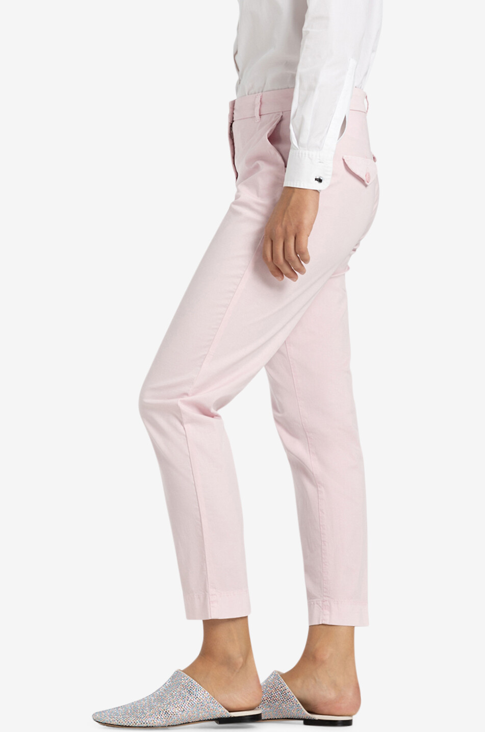 CAMBIO Slim-Fit-Chinohose aus Baumwolle Karina Damen HELLROSA 4