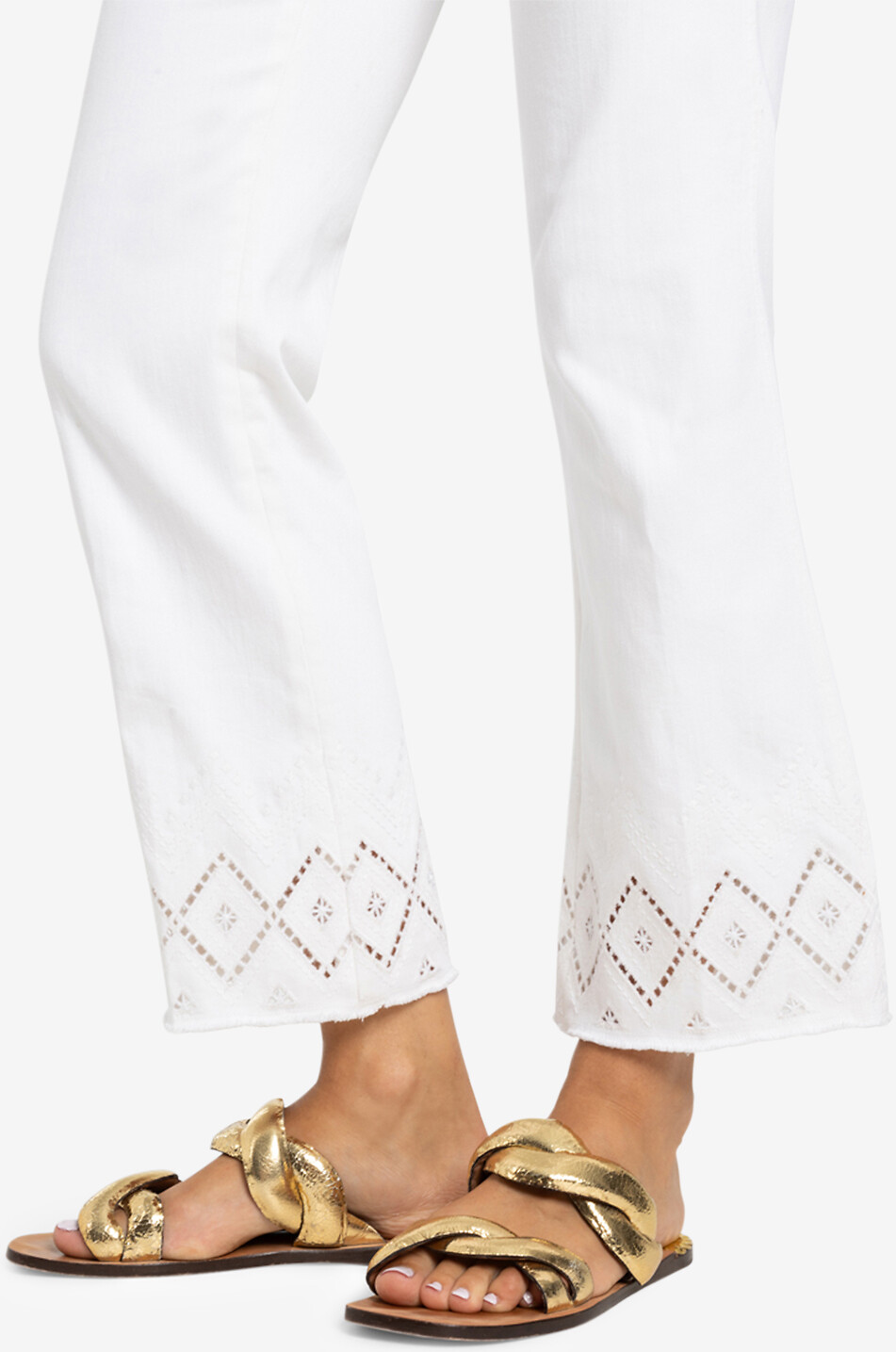CAMBIO Francesca bootcut jeans with openwork embroidery Women WHITE 6