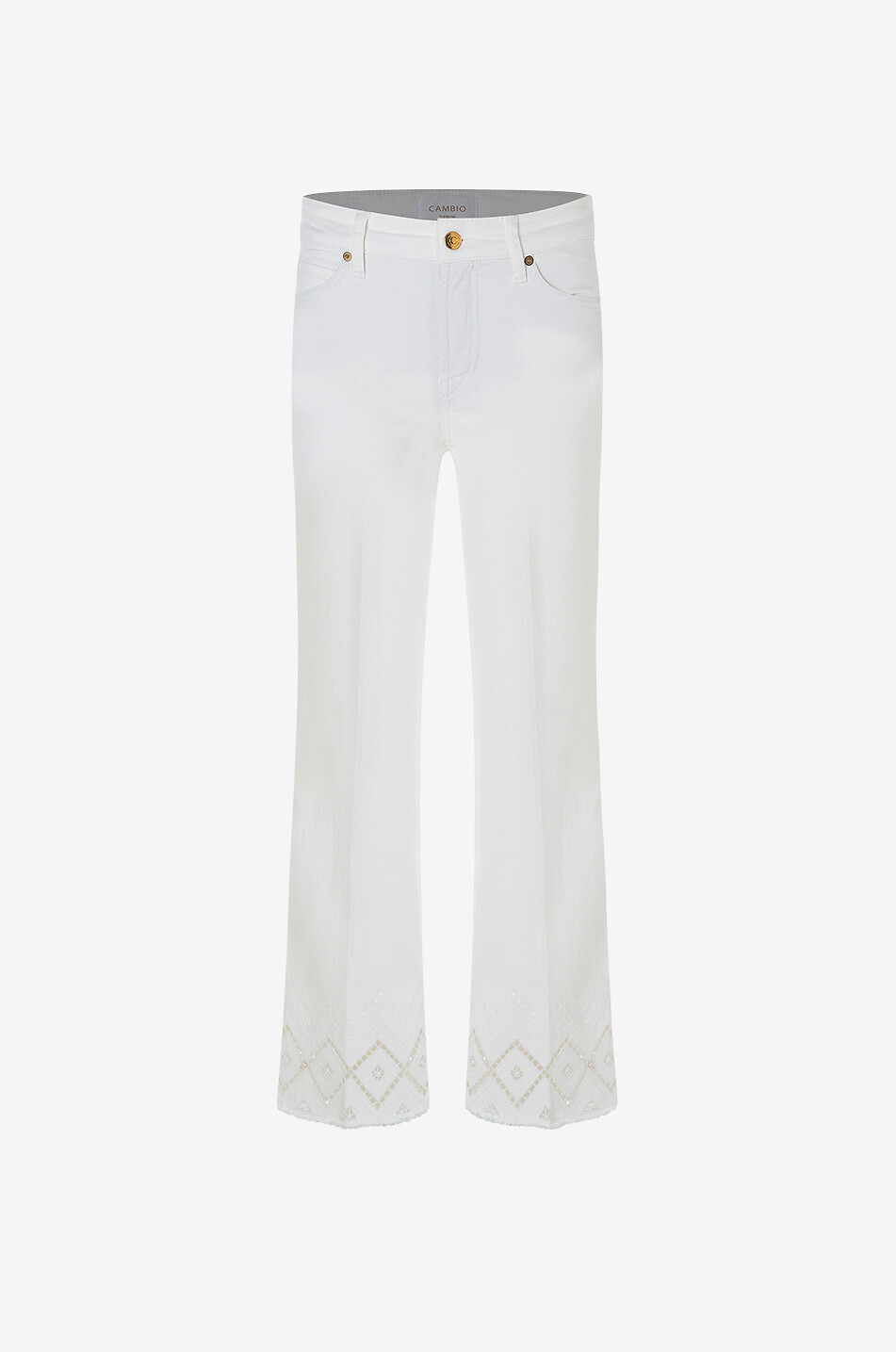 CAMBIO Francesca bootcut jeans with openwork embroidery Women WHITE 1