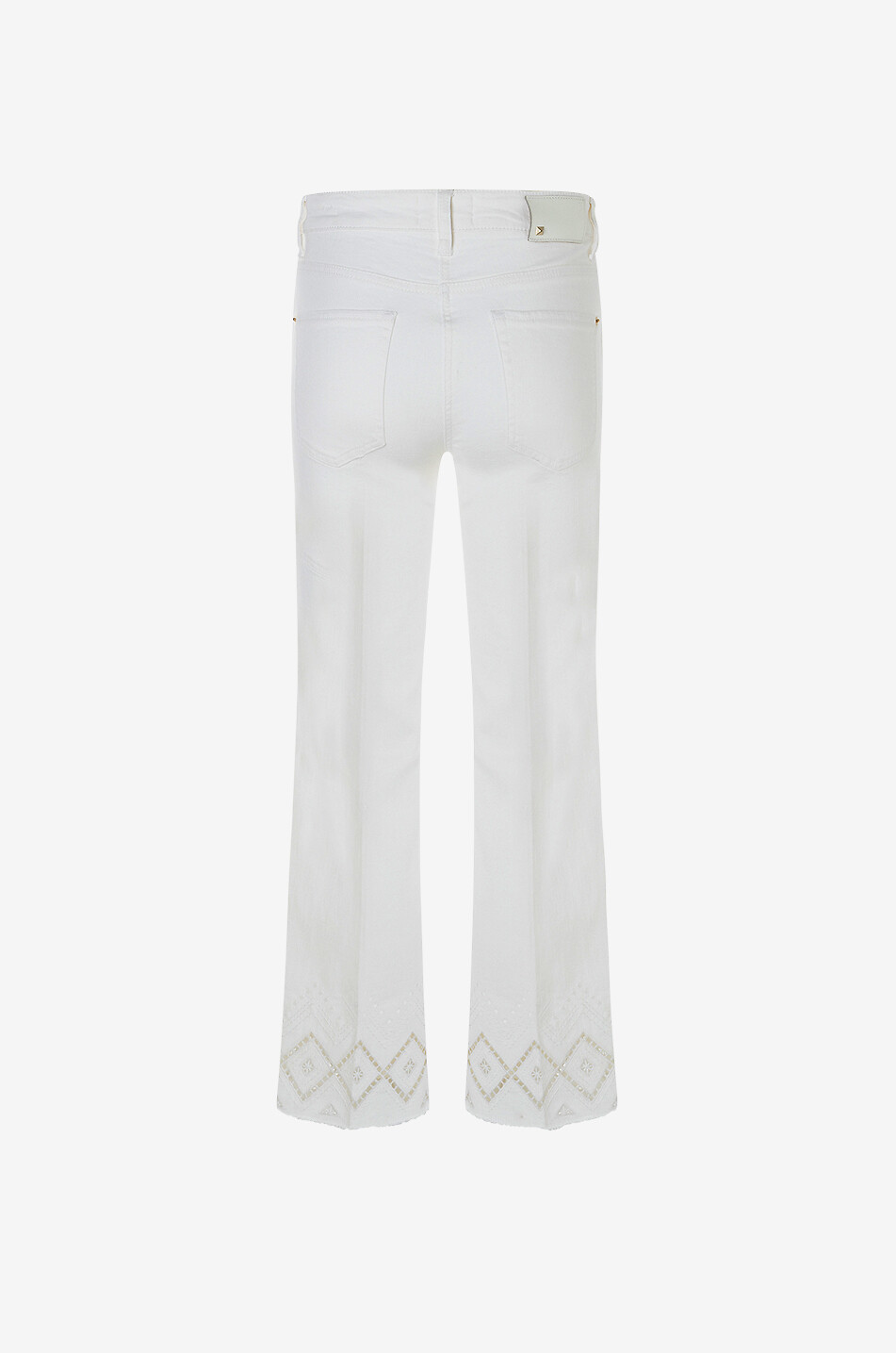 CAMBIO Francesca bootcut jeans with openwork embroidery Women WHITE 2