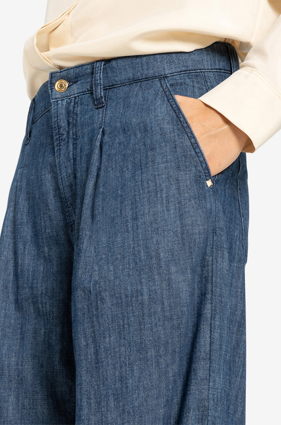 CAMBIO Alina wide-leg jeans with waistband tucks Women BLUE 5