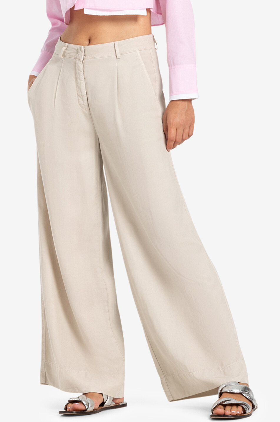 CAMBIO Hose mit weitem Bein Adeline Damen CREMEFARBEN 3