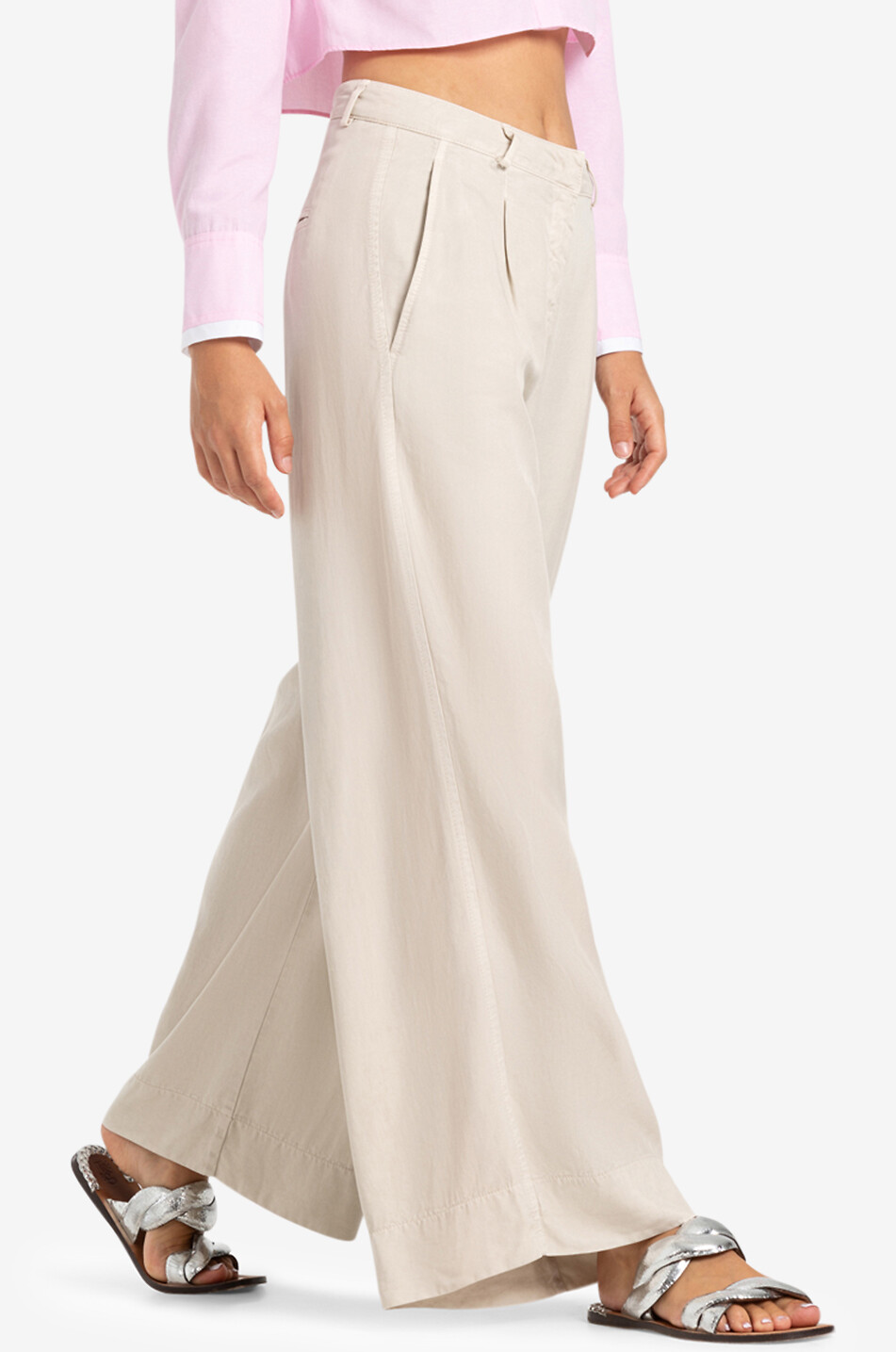 CAMBIO Hose mit weitem Bein Adeline Damen CREMEFARBEN 4