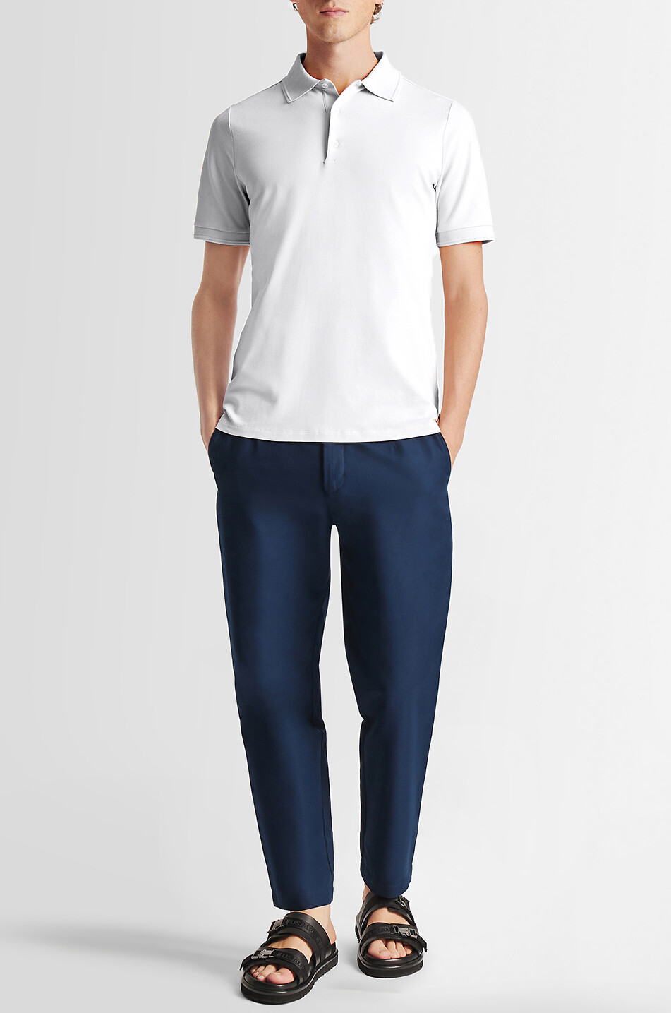 FUSALP Gabin short-sleeved cotton piqué polo shirt Men WHITE 2