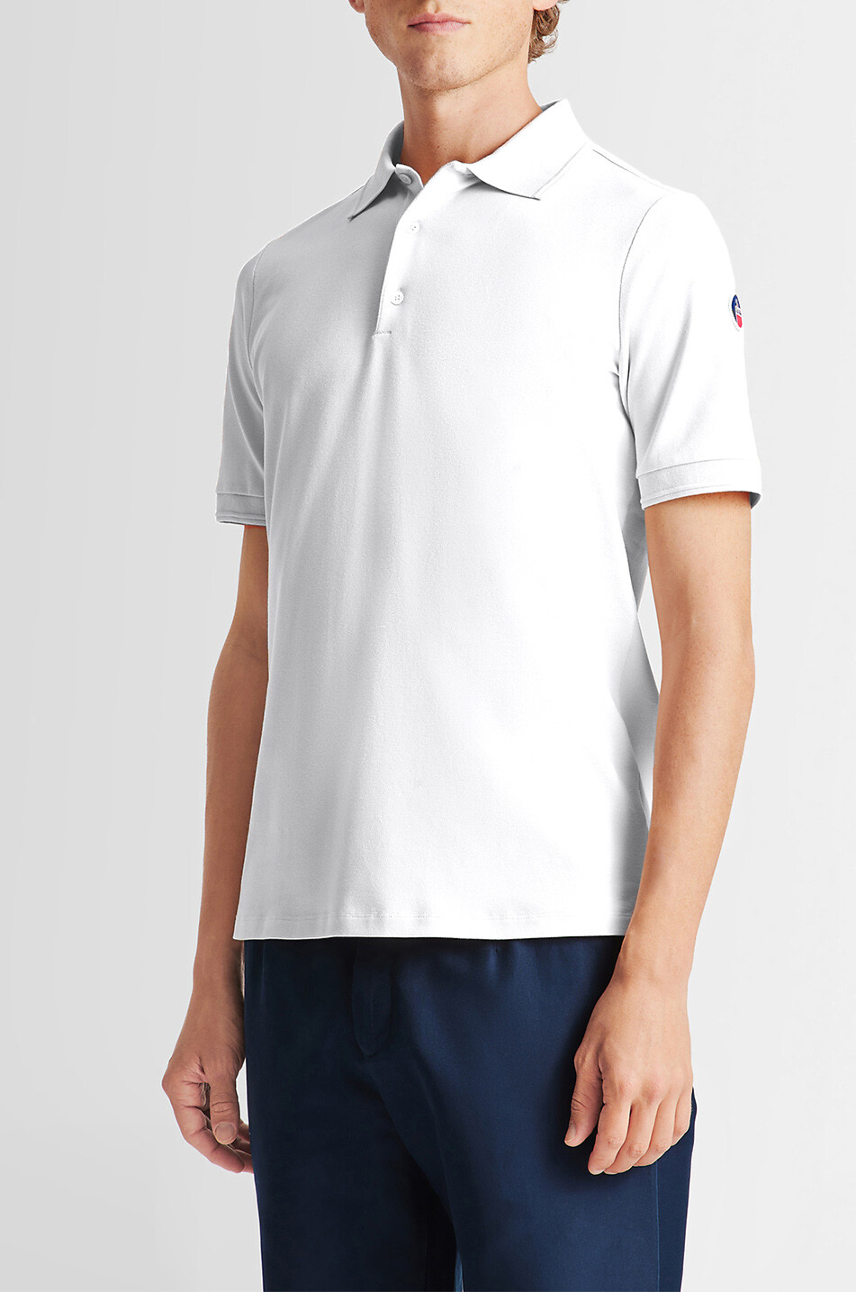 FUSALP Gabin short-sleeved cotton piqué polo shirt Men WHITE 4