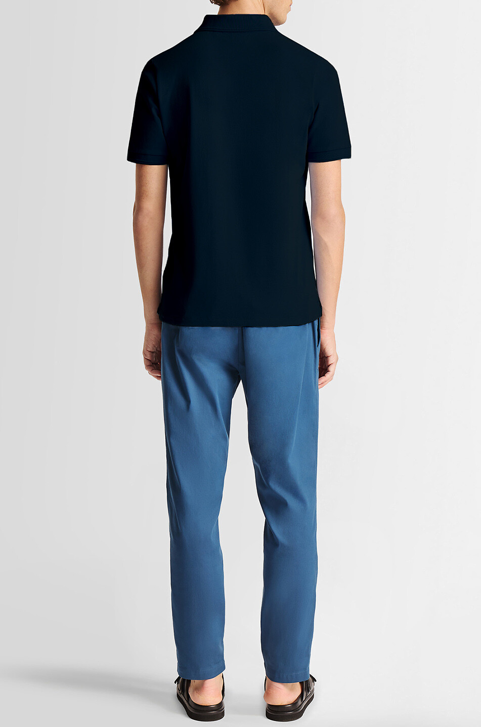 FUSALP Gabin short-sleeved cotton piqué polo shirt Men DARK BLUE 3
