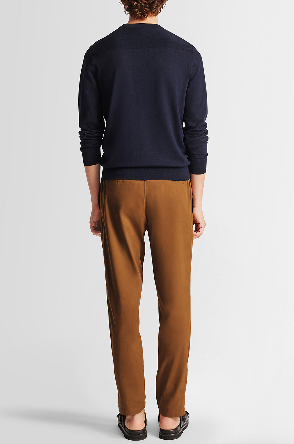 FUSALP Ashtton fine viscose blend crewneck jumper Men DARK BLUE 3