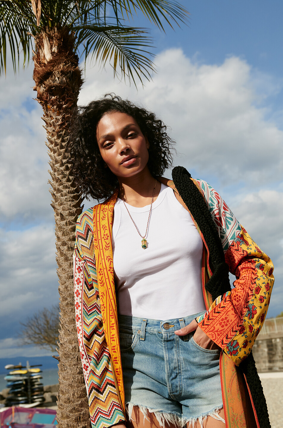 Manteau fluide imprimé Scent of Incense