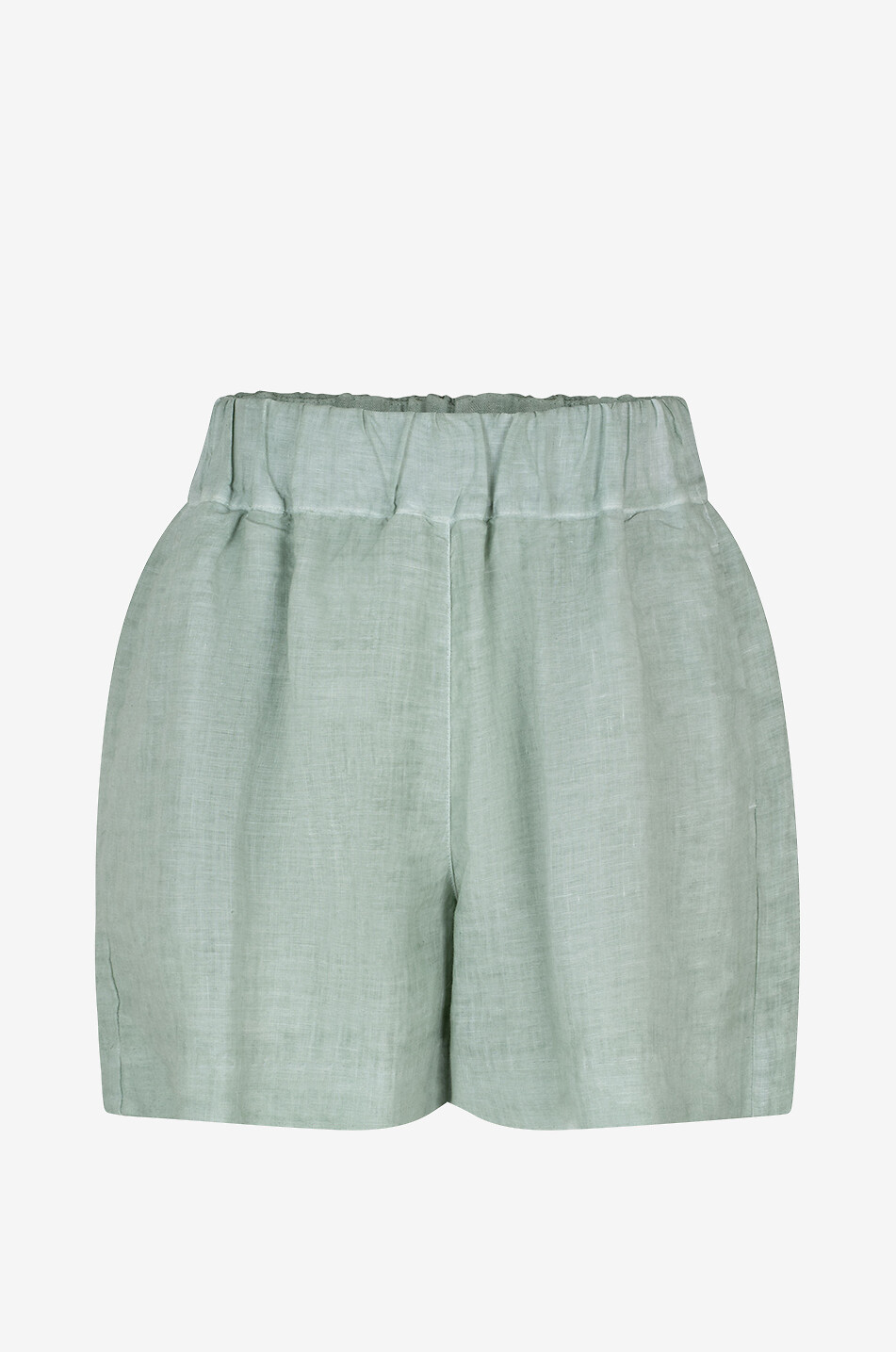 120% LINO Linen shorts Women LIGHT GREEN 1