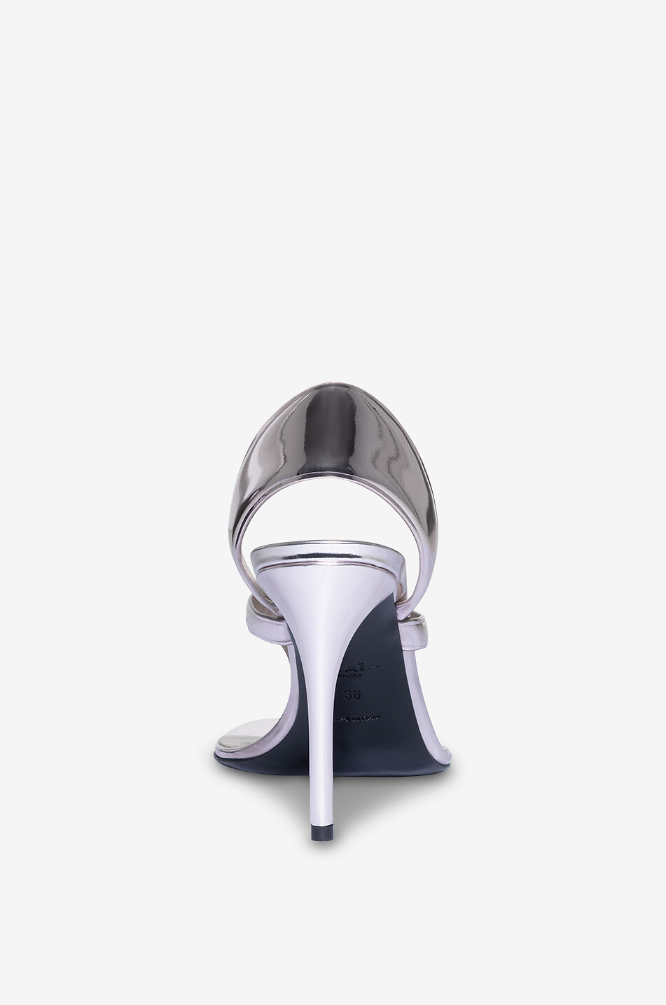 Sandales à talon en cuir effet miroir Infradito 90