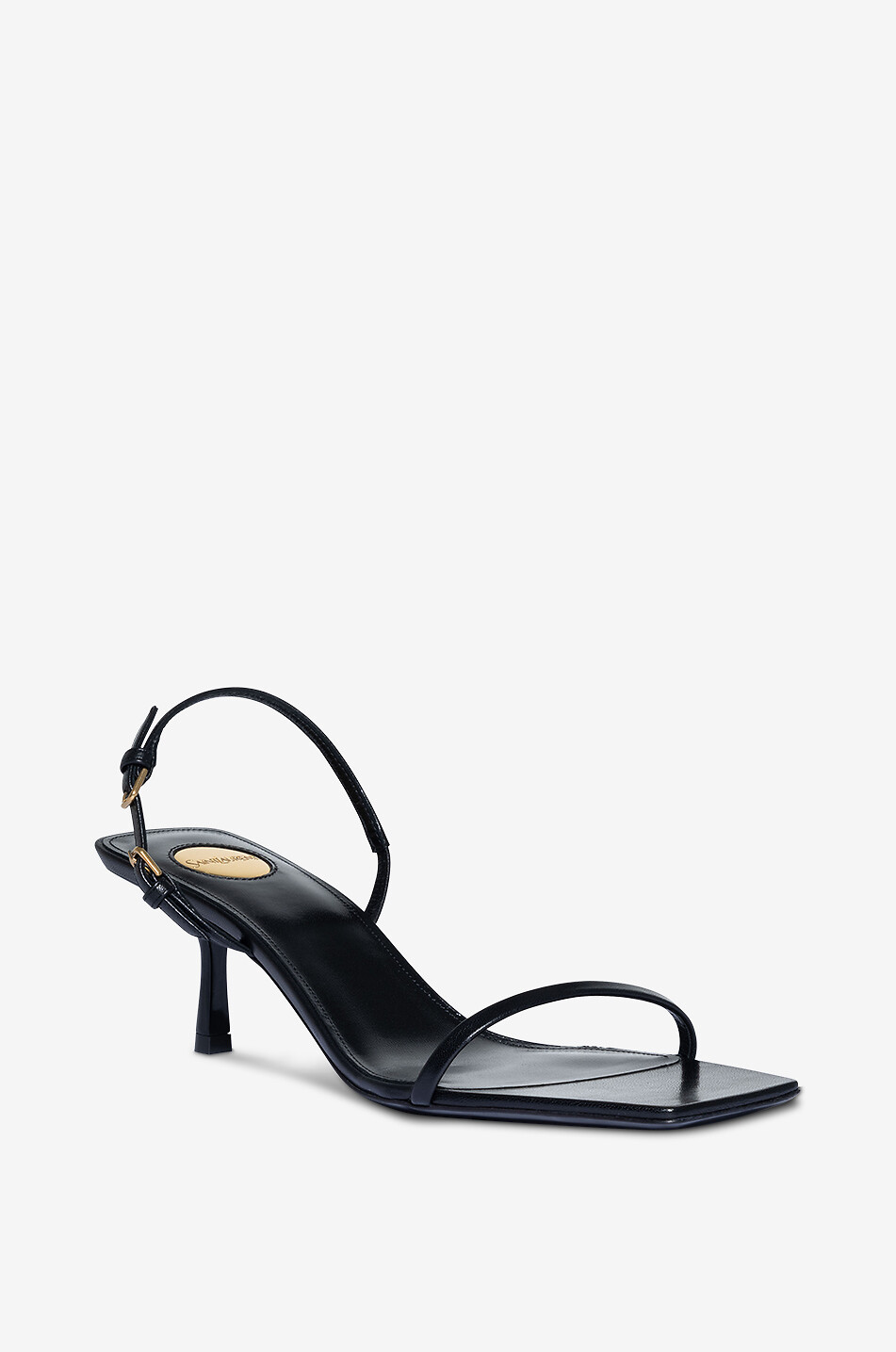 Sandales à talon en cuir nappa Jaspe 55