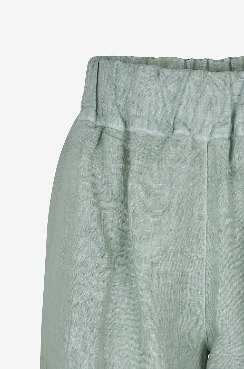 120% LINO Linen shorts Women LIGHT GREEN 3