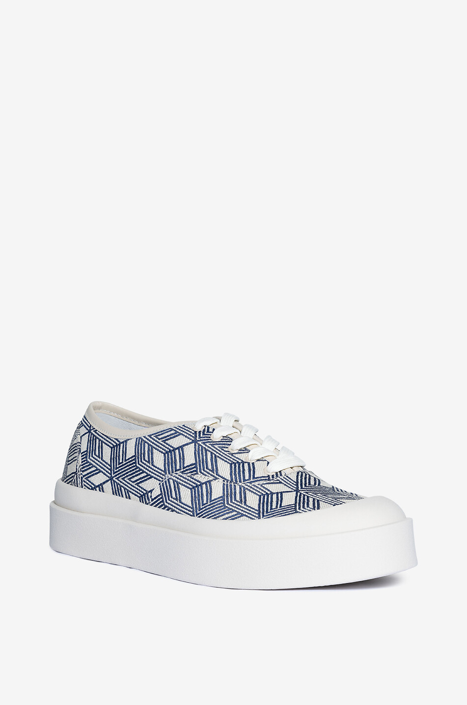 FABIANA FILIPPI Logo jacquard low-top platform sneakers Women MULTI COLOURED 1