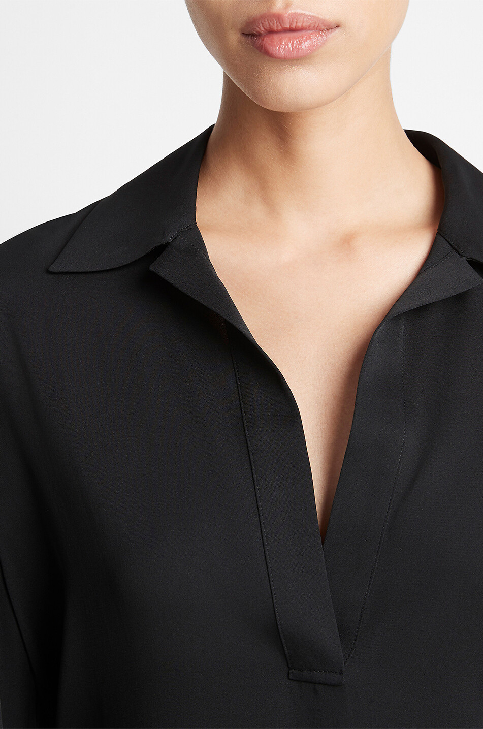 VINCE Langärmelige Bluse aus Seide Damen SCHWARZ 6