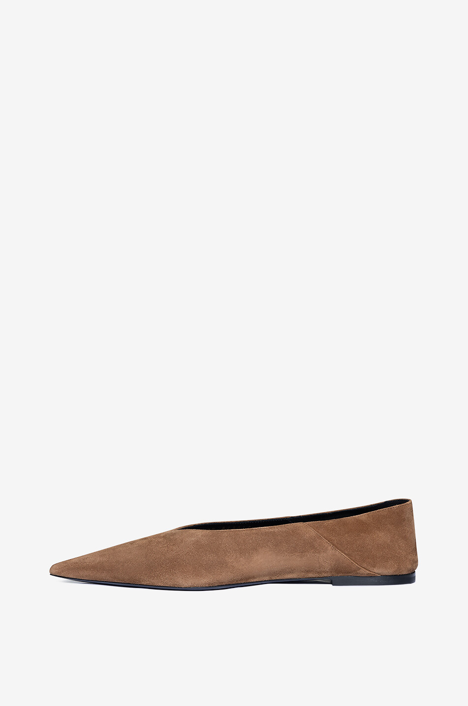 SAINT LAURENT PARIS Mocassins à bout pointu en daim Nour Femme MARRON 3
