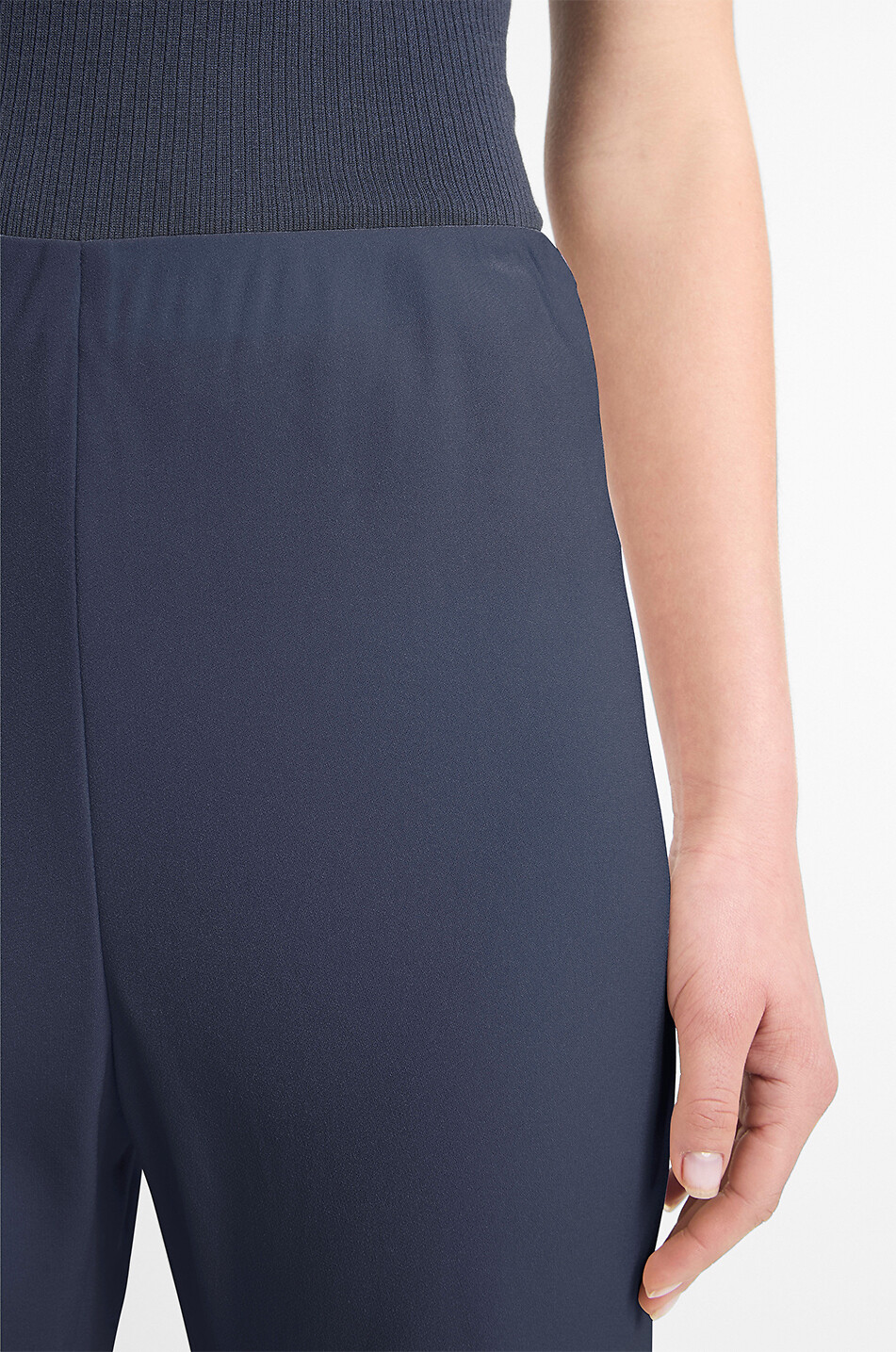 VINCE High-rise wide-leg trousers Women DARK BLUE 5