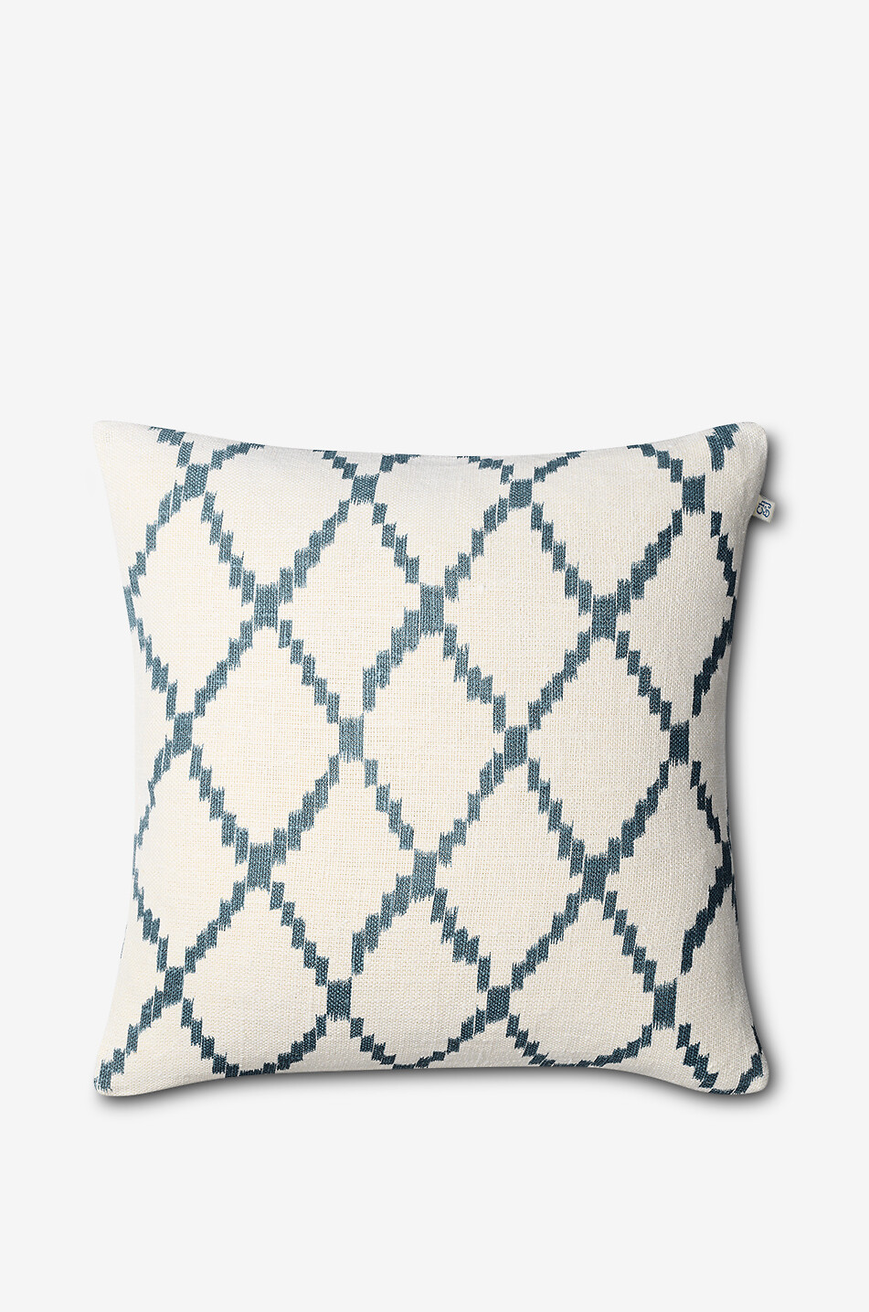 CHHATWAL & JONSSON Ikat Kerala square linen cushion cover Home BLUE 1