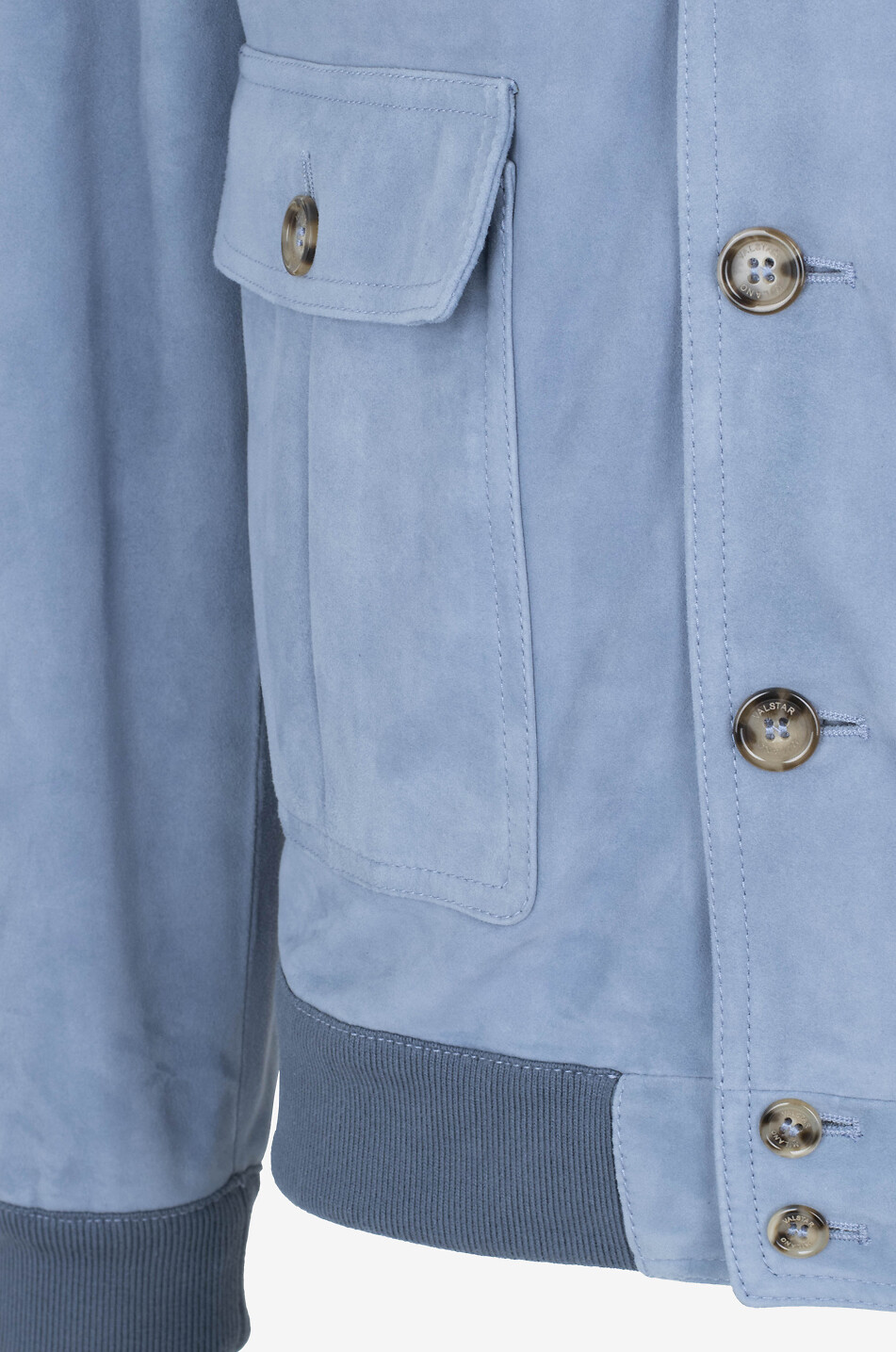 VALSTAR MILANO 1911 Valstarino lightweight suede blouson Men LIGHT BLUE 3