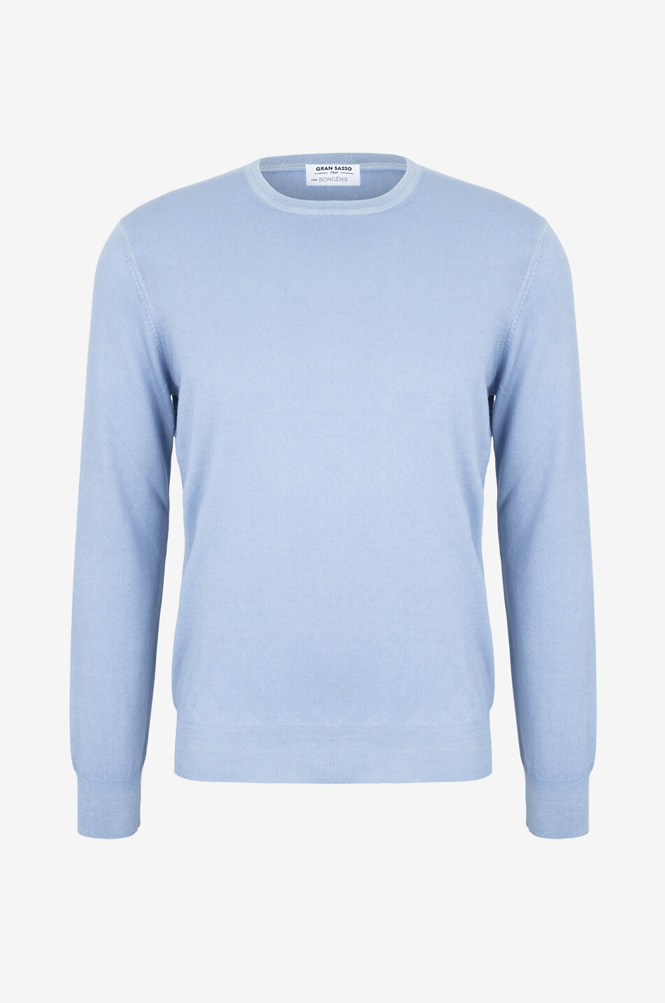 GRAN SASSO Vintage Cashmere fine-gauge crewneck jumper Men LIGHT BLUE 1
