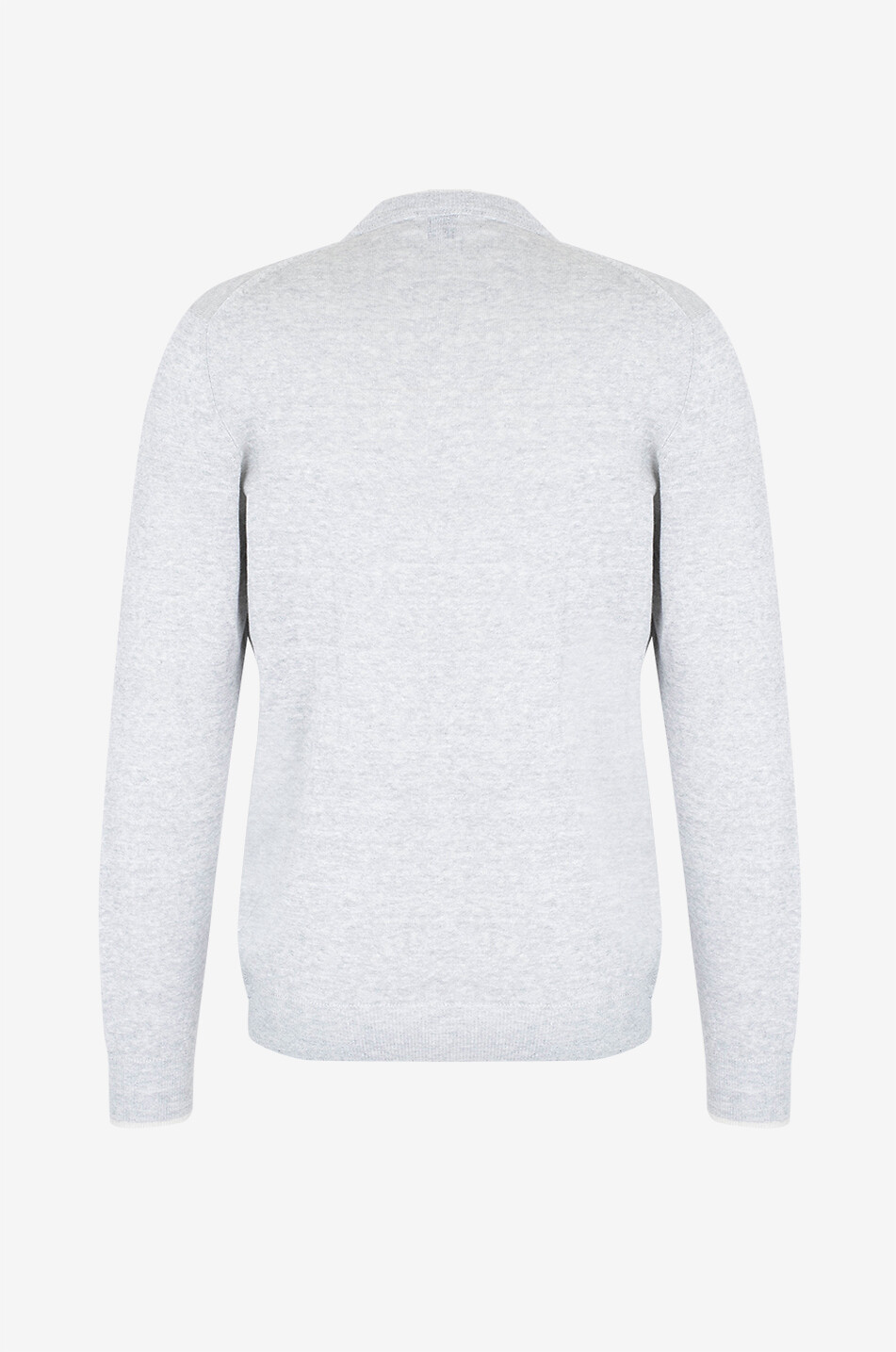 FEDELI David linen and cotton round neck jumper Men LIGHT GREY 2
