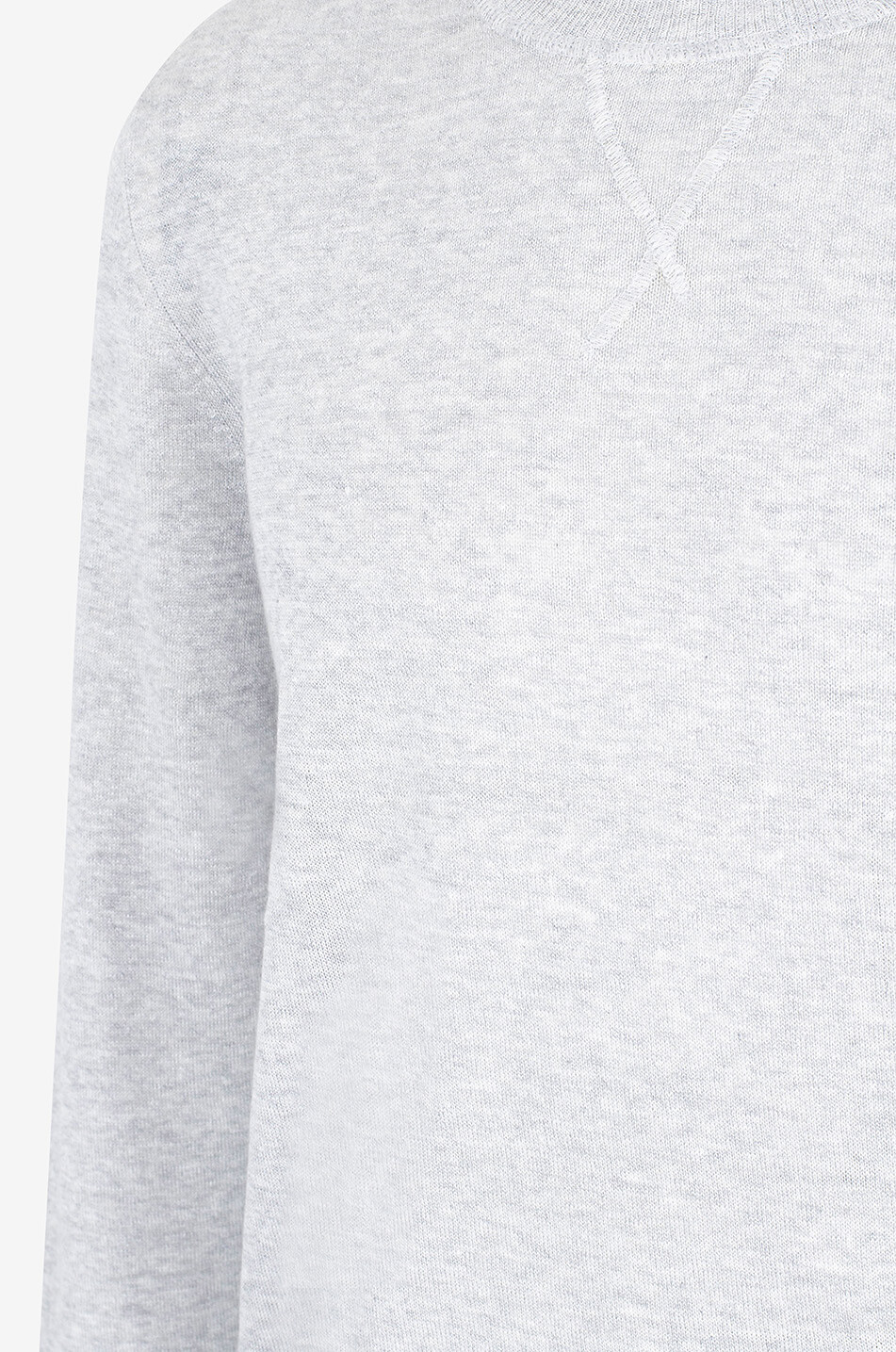 FEDELI David linen and cotton round neck jumper Men LIGHT GREY 3