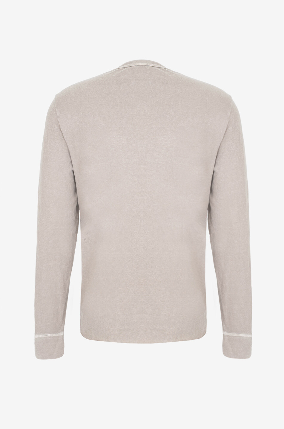JAMES PERSE Henley long-sleeved T-shirt Men Medium beige 2