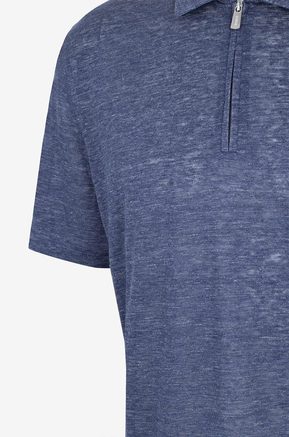Zippy short-sleeved linen jersey polo shirt