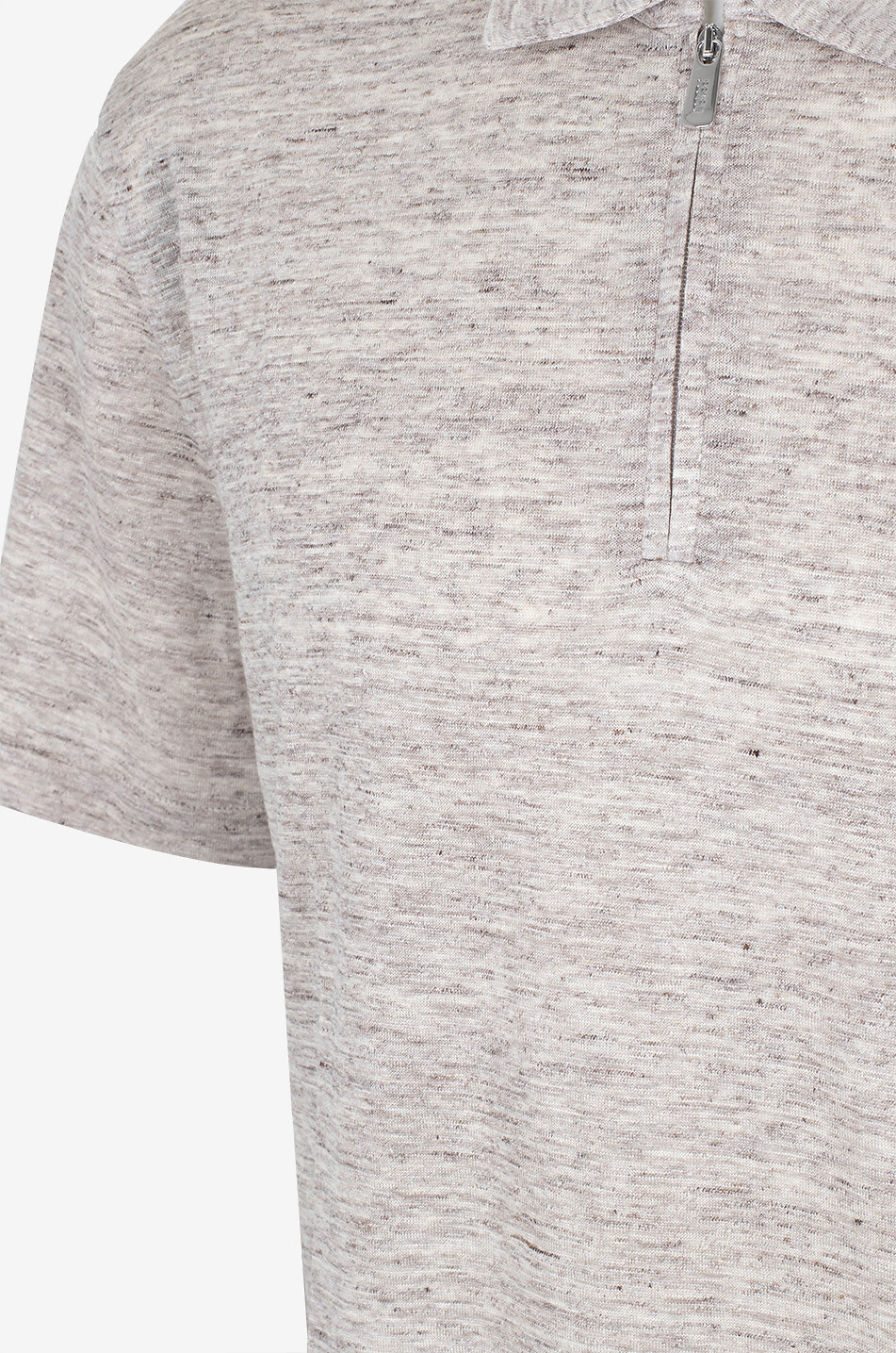 FEDELI Kurzarm-Polohemd aus Leinenjersey Zippy Herren BRAUN 3