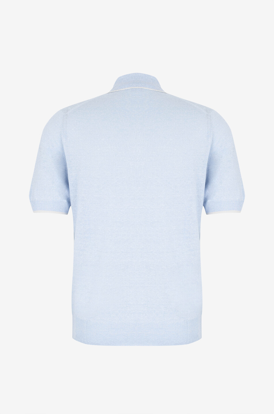 FEDELI Polo en maille côtelée à manches courtes Irlandia Homme BLEU CLAIR 2