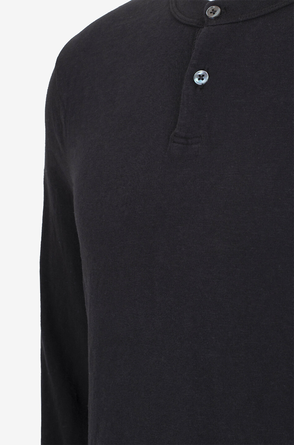 JAMES PERSE Henley long-sleeved T-shirt Men BLACK 3