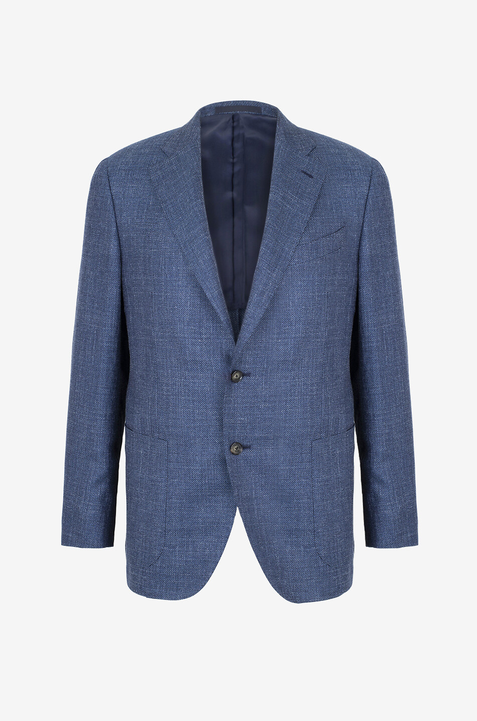 CARUSO Wool and silk blend twill blazer Men MEDIUM BLUE 1