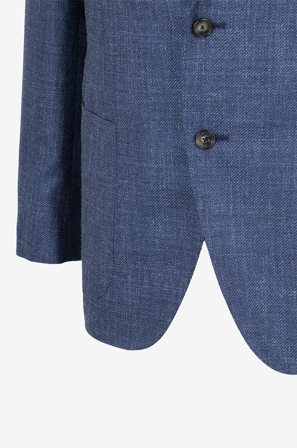 CARUSO Wool and silk blend twill blazer Men MEDIUM BLUE 3