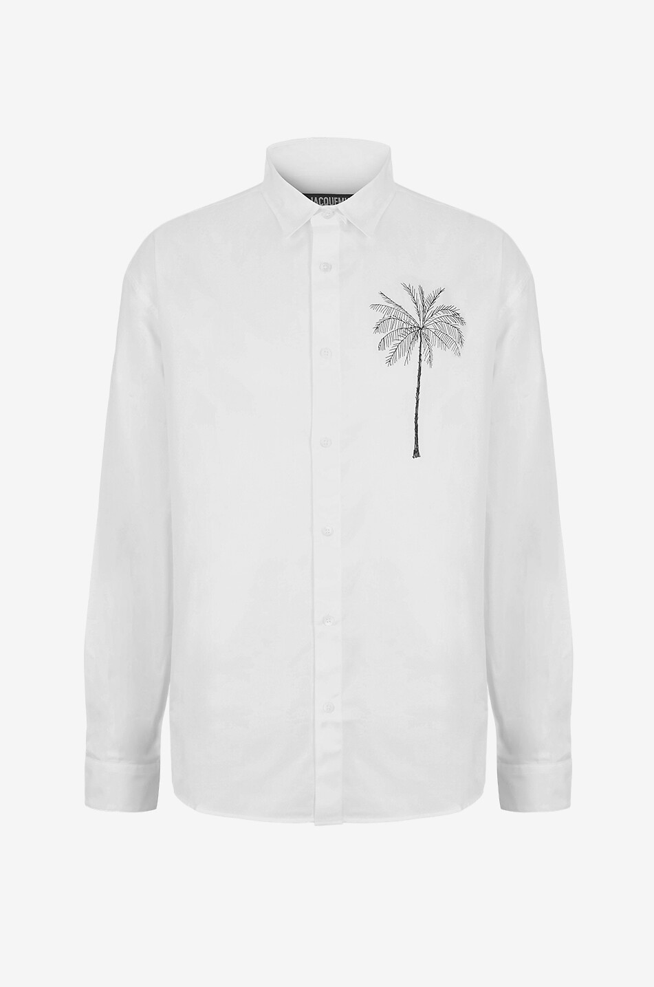 JACQUEMUS Chemise imprimée palmier La chemise Simon Homme BLANC 1