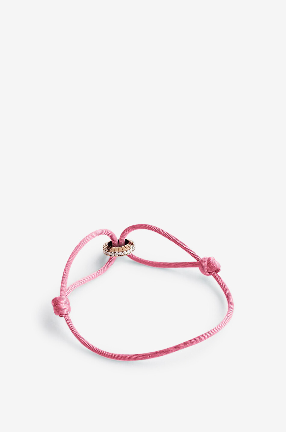 LOEV Eternity Summer SM cord bracelet with pink gold and diamonds Women PINK 1