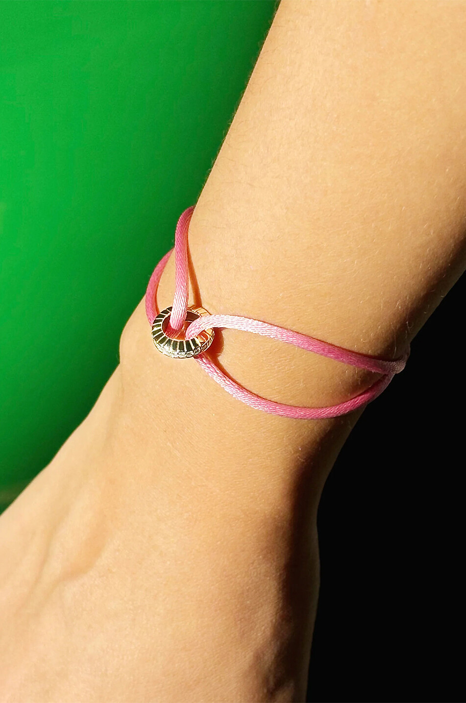 LOEV Eternity Summer SM cord bracelet with pink gold and diamonds Women PINK 2
