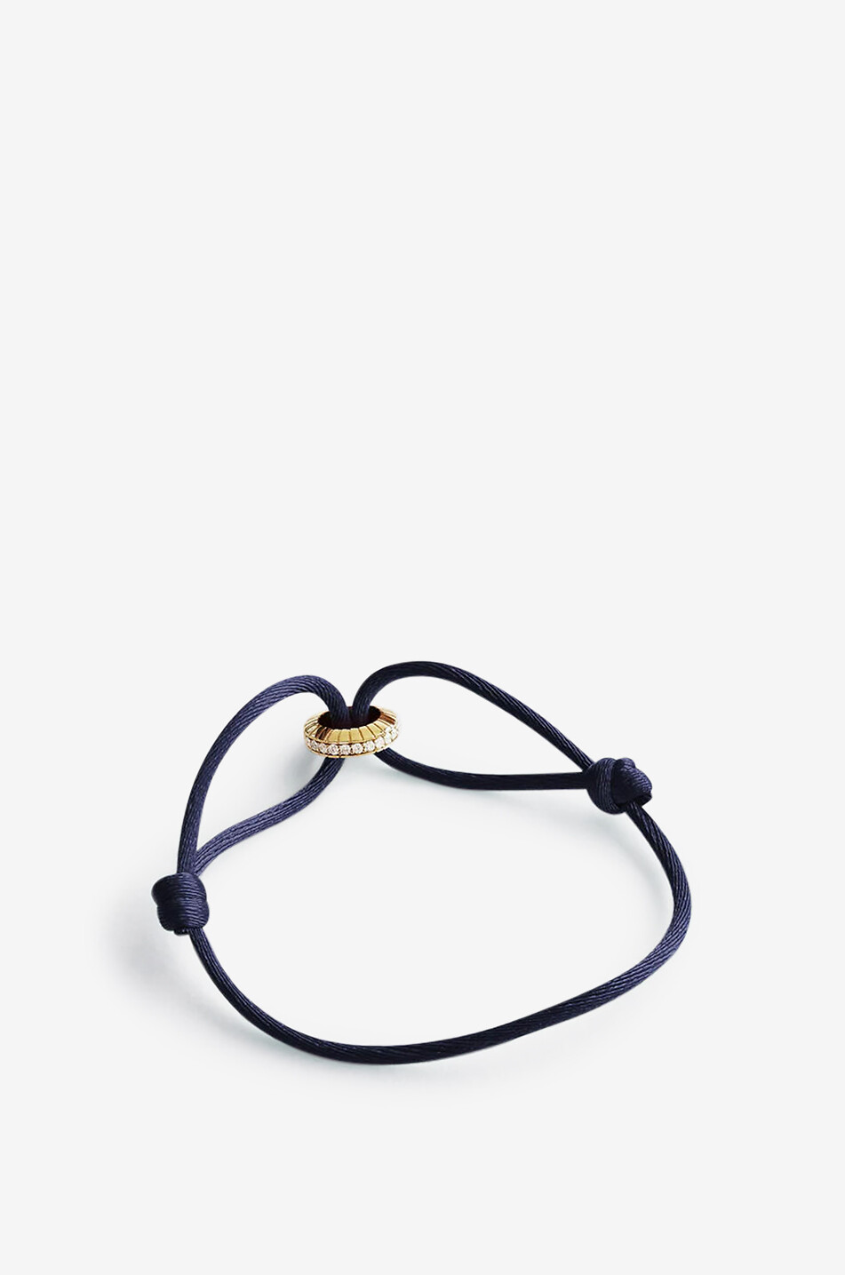 Eternity Summer SM cord bracelet with yellow gold and diamonds