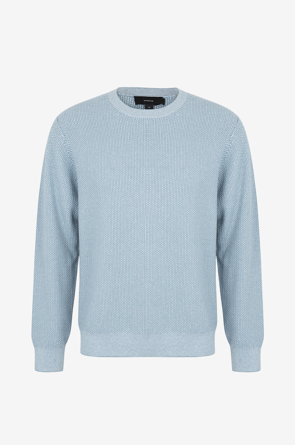 VINCE Geo Jacquard cashmere blend crewneck jumper Men LIGHT BLUE 1
