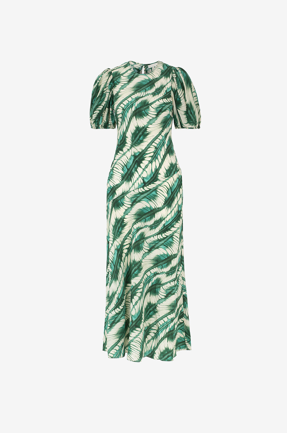 ULLA JOHNSON Ines shibori print silk maxi dress Women GREEN 1