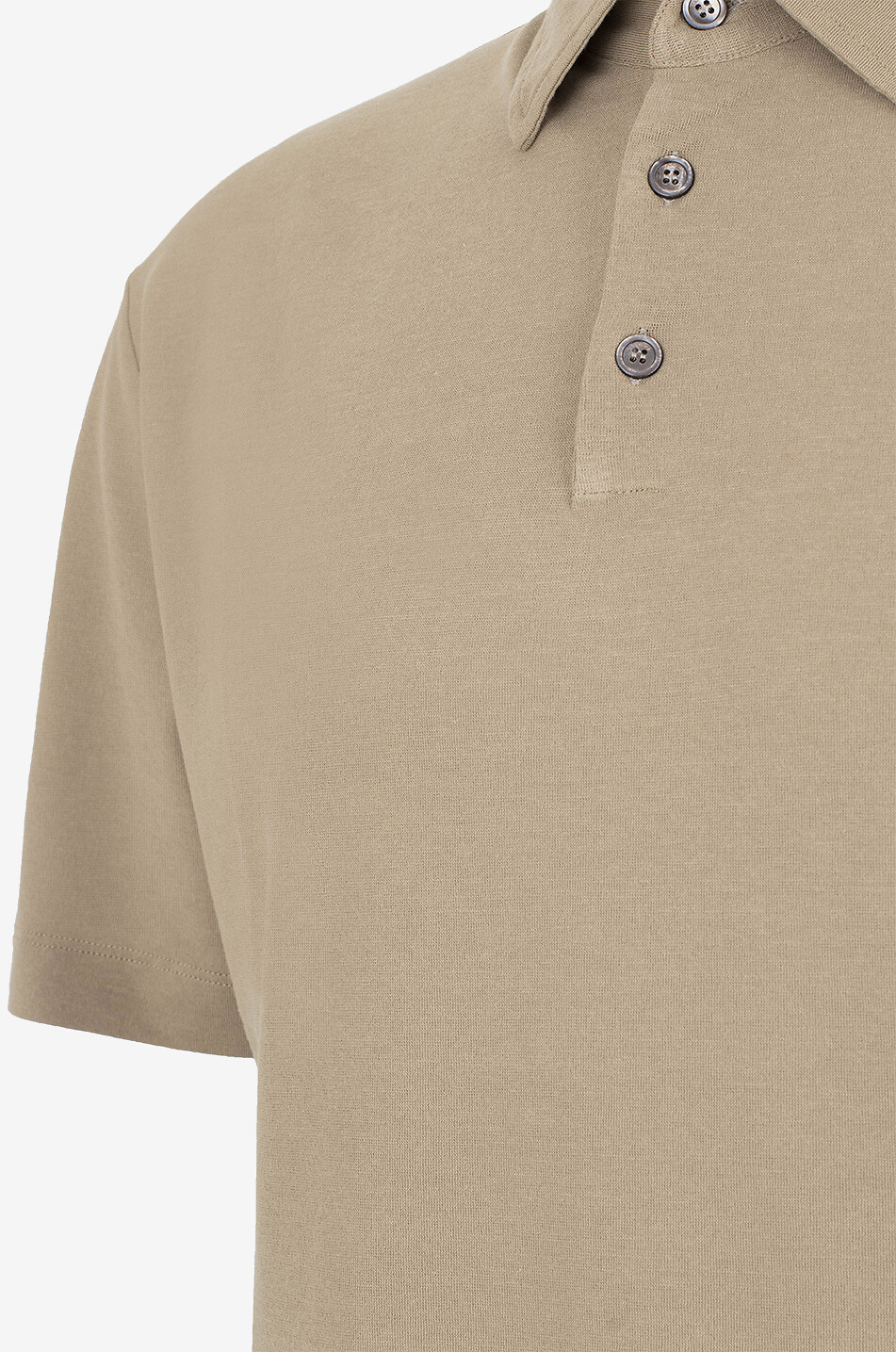 ZANONE Polo à manches courtes en maille de coton Homme Beige moyen 3