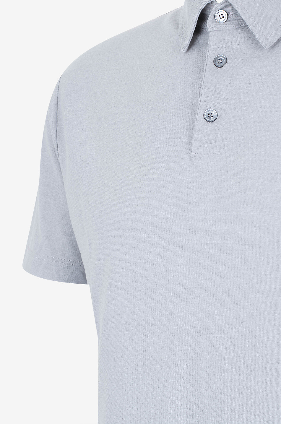 ZANONE Kurzärmeliges Strick-Polohemd aus Baumwolle Herren HELLGRAU 3