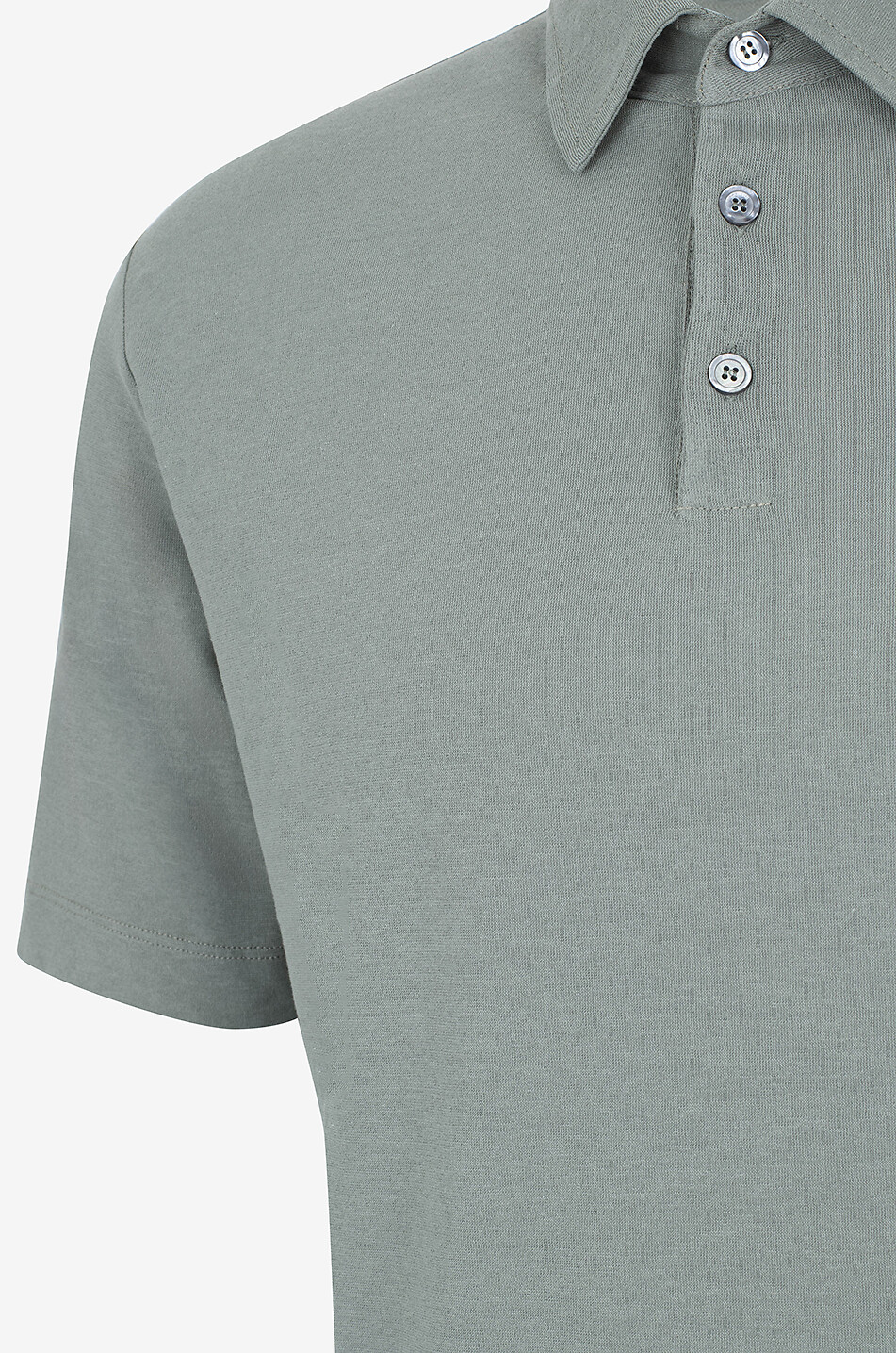 ZANONE Kurzärmeliges Strick-Polohemd aus Baumwolle Herren MITTELGRÜN 3